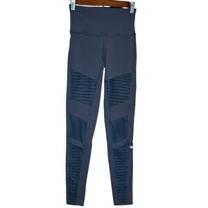 ALO Yoga Leggings Women's XS Gray Performance High Waist Moto Athleisure Active